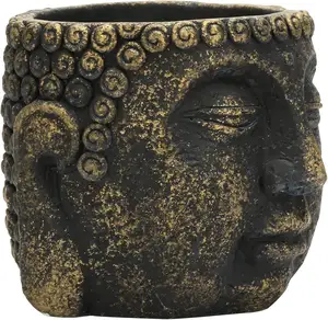 Antike Bronze Zement Zimmer pflanzen topf dekorative Buddha Pflanzer Blumenvase
