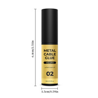 Gel Liner Effet Métallique Or, Argent, Rose 5ml pour Nail Art, Peinture, Gel Miroir Chrome, Design Rayures Graffiti, Vernis DIY