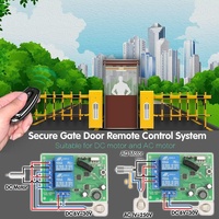 Interrupteur RC sécurisé DC 12V/24V/30V 433MHz RF, carte récepteur relais 10A, 2 télécommandes, portée 100m, pour moteur/lumière/porte/porte de garage en métal