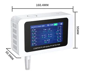 Renke rs485 wifi temperatura umidade pm2.5 co2 6 em 1 monitor aqi para a qualidade do ar doméstico