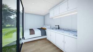 Estructura prefabricada de acero galvanizado de 20 pies, prefabricada, pequeña, móvil, portátil, envío, contenedor de vida móvil, casa, cabina de manzana - Product Image 4
