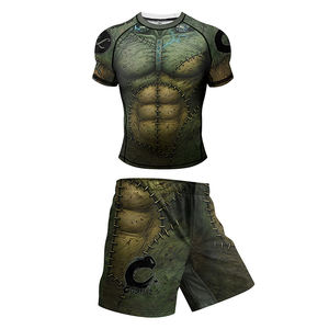 Shorts MMA Muay Thai BJJ personnalisés Rash Guards Anti-UV UPF50 Respirant Leggings de compression pour hommes Combinaisons de sport - Product Image 4