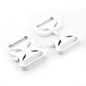 Hebilla de mariposa de aleación de zinc blanca resistente al desgaste para bolsos K545 - Product Image 1