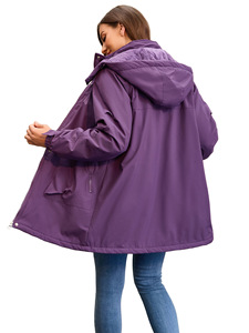 Abrigo acolchado <span class=keywords><strong>de</strong></span> otoño con forro extraíble, Parka desmontable informal resistente al <span class=keywords><strong>agua</strong></span> <span class=keywords><strong>para</strong></span> <span class=keywords><strong>mujer</strong></span>, chaqueta <span class=keywords><strong>de</strong></span> senderismo aislada a prueba <span class=keywords><strong>de</strong></span> viento <span class=keywords><strong>para</strong></span> invierno - Product Image 2