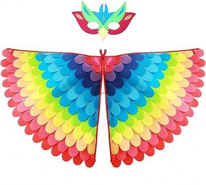 Nuovo Costume per bambini <span class=keywords><strong>ali</strong></span> di uccello gufo e pavone in maschera abito occhi di feltro e <span class=keywords><strong>ali</strong></span> di <span class=keywords><strong>fata</strong></span> Set di forniture per feste di Halloween - Product Image 2