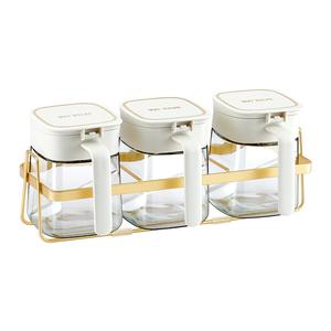 Ensemble de pots à épices Hy-14 taille M, récipients en verre hermétiques avec couvercle en plastique pour le stockage des assaisonnements solides, utilisation en cuisine - Product Image 5