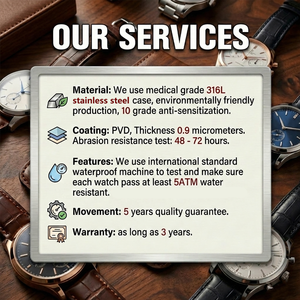 남자를위한 사용자 정의 로고 석영 시계 손목 시계 패션 스테인레스 스틸 스트랩 스포츠 시계 남성용 시계 럭셔리 비즈니스 방수 - Product Image 6