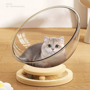 كبسولة فضاء كلاسيكية-طاولة دوارة من خشب الأكريليك الصلب الصديق والصديق-مستلزمات لعب القطط والحيوانات الأليفة لجميع المواسم - Product Image 1