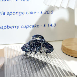 Pinza de Pelo Triangular Azul Simple Personalizada Unisex de Acetato, Pinza de Pelo de Moda, Personalizable al por Mayor, Accesorios para el Cabello de Alta Calidad - Product Image 6