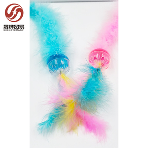 Fabrik Großhandel Katze Interaktives Spielzeug Teaser Stick Katzen spielzeug Feder Katze Teaser Zauberstab Flauschiger Schwanz Kunst pelz für Kätzchen - Product Image 3