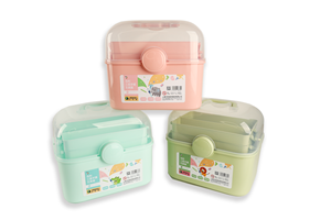 Boîte à papeterie portable à trois étages - Product Image 3