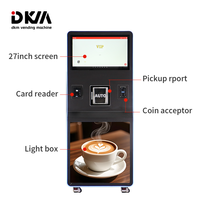 Máquina Expendedora Automática de Té y Café DKM 2026 con Pantalla Táctil, Autoservicio, con Lector de Tarjetas de Crédito