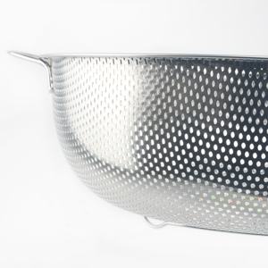 Grand <span class=keywords><strong>passoire</strong></span> en acier inoxydable avec base stable, panier à légumes et fruits perforé <span class=keywords><strong>professionnel</strong></span>, égouttoir industriel - Product Image 3