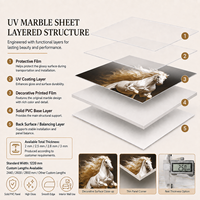 Lámina Decorativa de PVC con Diseño de Caballo Blanco MORLENX, Impresión UV 3D, Impermeable, Fácil de Limpiar, para Paredes Decorativas de Clubes y Recepciones