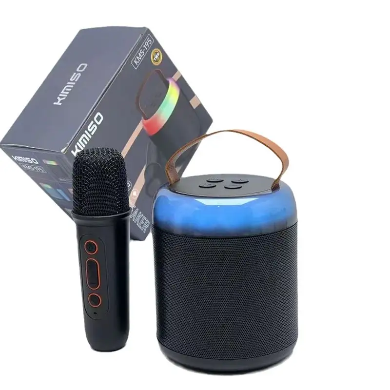 2023 yeni varış RGB Karaoke için en iyi kablosuz Surround hoparlör taşınabilir mikrofonlu hoparlör ev partisi müzik kutusu Subwoofer