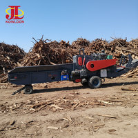 Broyeur de bois et déchiqueteuse sur remorque Kowloon Machinery SWC1600 à moteur diesel avec roulement et moteur pour une productivité élevée