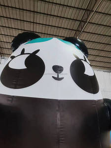 Superventas modelo publicitario muñeco de peluche blanco negro inflable Panda Masco Oso de dibujos animados para exteriores - Product Image 5