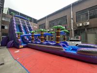 Toboggan aquatique gonflable commercial pour adultes, château gonflable pour enfants avec piscine