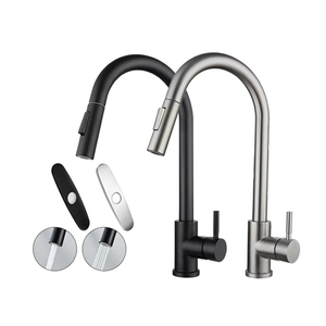 Grifo de Cocina Monomando Moderno <span class=keywords><strong>HUICI</strong></span>, Negro Mate, con Rociador Extraíble, Montado en el Fregadero, Acero Inoxidable 304, Garantía de 3 Años - Product Image 6