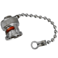Capuchon anti-poussière BNC mâle avec chaîne, en cuivre nickelé, pour protection industrielle