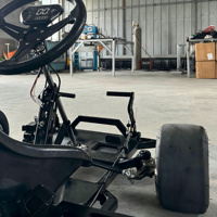 Kart de Carreras de Gasolina de 125 CC y 4 Tiempos, Gokart para Adultos de 8 Litros con Pedales y Estructura de Hierro para Derrapes al Aire Libre