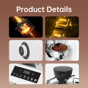 Máquina de Espresso Semiautomática All One de Acero Inoxidable con Muelas Planas de 64 mm para Extracción de Café para Tiendas Mc-18 Mdk - Product Image 3