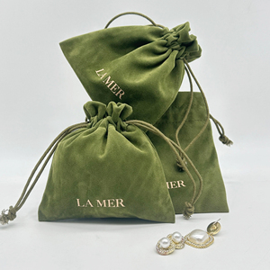 Customisable <strong>Velvet</strong> <strong>Drawstring</strong> <strong>Pouch</strong> Jewellery, Necklace and Antique Storage Bag Can Be Printed with logo - Product Image 1