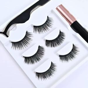 Ensemble de cils magnétiques, 3 paires, volumisants naturels 3D avec gel d'eye-liner magnétique pour une application facile - Product Image 3