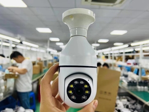 Cámara de Seguridad con Bombilla de Luz WIFI Inalámbrica, Precio de Fábrica al por Mayor, 360° con Visión Nocturna HD y Altavoz - Product Image 6