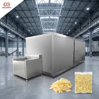 Línea de Producción de Papas Fritas Congeladas a Pequeña Escala, Máquina Automática para Procesar Tiras de Patata