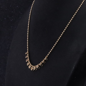 Collar con Colgante de Diamante Cultivado en Laboratorio, Corte Brillante Redondo, Cadena de Bolas Personalizada Starsgem, Oro Sólido de 14K, para Regalo - Product Image 4