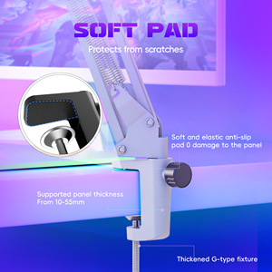 Fifine cs1w Có Thể Điều Chỉnh Kim Loại Mic Bùng Nổ Cánh Tay Đứng Chủ 360 Độ Xoay Hợp Kim Nhôm Máy Tính Để Bàn Kẹp Núi - Product Image 3