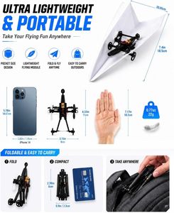 Kit de moteur pour <span class=keywords><strong>avion</strong></span> en papier EPT RC, <span class=keywords><strong>avion</strong></span> télécommandé DIY avec stabilisateur gyroscopique, double hélices, pliable, <span class=keywords><strong>jouet</strong></span> éducatif STEM - Product Image 5