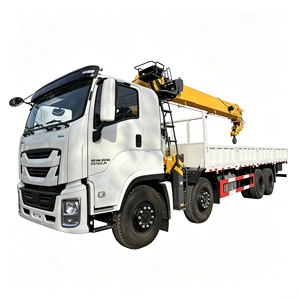Camion lourd HOWO 8x4 380HP avec grue articulée Weichai Diesel, 12 roues, plateau à bords rabattables - Product Image 1