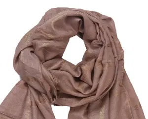 2024 popular metallic yarn women check fashion scarf