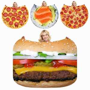 Couverture alimentaire portable en dentelle tricotée, style coréen, pour la maison et l'hôpital, en forme de burrito - Product Image 1