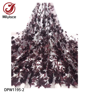 حفل زفاف فستان رائع تول تطريز زين 3D زهرة الدانتيل النسيج - Product Image 3