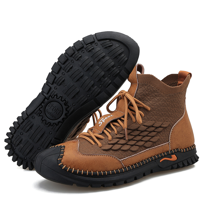 Мужские высокие кроссовки, натуральная кожа, лоферы ручной работы, прогулочная обувь для вождения