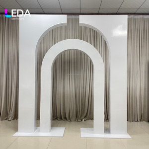 LEDA New Design White Metal Arch Chandelier <b>Stand</b> <b>Backdrop</b> Stage Decoration for Events Decor - Product Image 4