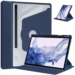 Custodia per <span class=keywords><strong>Tablet</strong></span> <span class=keywords><strong>Samsung</strong></span> <span class=keywords><strong>Galaxy</strong></span> <span class=keywords><strong>Tab</strong></span> S8+ <span class=keywords><strong>S7</strong></span>+ <span class=keywords><strong>S7</strong></span> <span class=keywords><strong>FE</strong></span> 12.4, Rotante con Cover Posteriore Trasparente in Acrilico Cristallino Antiurto - Product Image 2