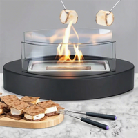 Cheminée d'extérieur miniature portable en acier inoxydable en forme de bateau, brûleur à éthanol pour table, installation facile