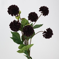 LO-842 Vente en gros de fleurs artificielles violet foncé, mélange de fleurs en soie, tiges d'iris, dahlias, tulipes, hortensias, bouquet pour fleuristes et designers