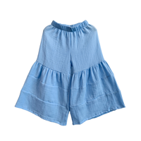 Ensemble de vêtements pour filles, deux pièces, ensemble de vêtements pour enfants, ensemble en crêpe Jenner pour filles, costume d'été, vêtements avec bretelles et pantalon évasé