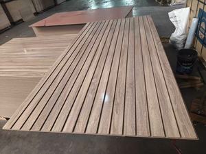 आधुनिक डिजाइन 15 मिमी/18 मिमी लकड़ी फाइबर एमडीएफ बोर्ड स्लेटेड मेलामाइन वॉल रिटेल डिस्प्ले पैनल ई 1 मानक नमी-प्रमाण प्रथम श्रेणी - Product Image 2