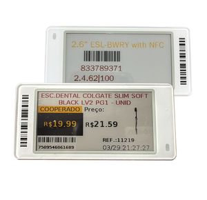 Elektronisch schaplabel (ESL) prijskaartje 2,6 inch E-Ink display Lora ESL-systeem met ABS en magneet voor supermarkten en winkels - Product Image 2