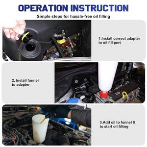 Ensemble d'entonnoirs anti-fuite pour huile moteur 2L avec 8 adaptateurs, en nylon, pour un changement d'huile mains libres pour voitures - Product Image 5