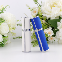 Pulvérisateur à pompe en aluminium de 5 ml F906 (5 ML) argenté, flacon de parfum cosmétique rechargeable personnalisable pour les voyages