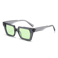 Lunettes de soleil vintage unisexes, monture carrée classique, verres multicolores, protection UV400, anti-reflets, service OEM ODM