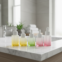 Flacon compte-gouttes en verre dépoli 50ml/100ml/120ml avec pompe pulvérisatrice et bouchon à vis pour emballage cosmétique (lotion/crème contour des yeux) et diffuseur à bâtonnets