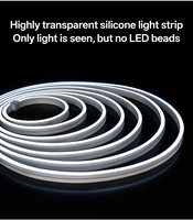 Bande LED Ambiante RGB à Émission Latérale, Néon Flexible en PVC, Étanche IP65, DC24V, 2835, 96 LED, 8W/m, Coupable à 62,5mm, OEM, CE, RoHS